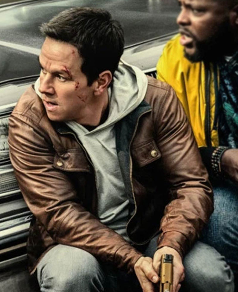 Spenser Confidential Movie Mark Wahlberg Brown Leather Jacket Spenser Confidential Movie Mark Wahlberg Brown Leather Jacket - Image 3