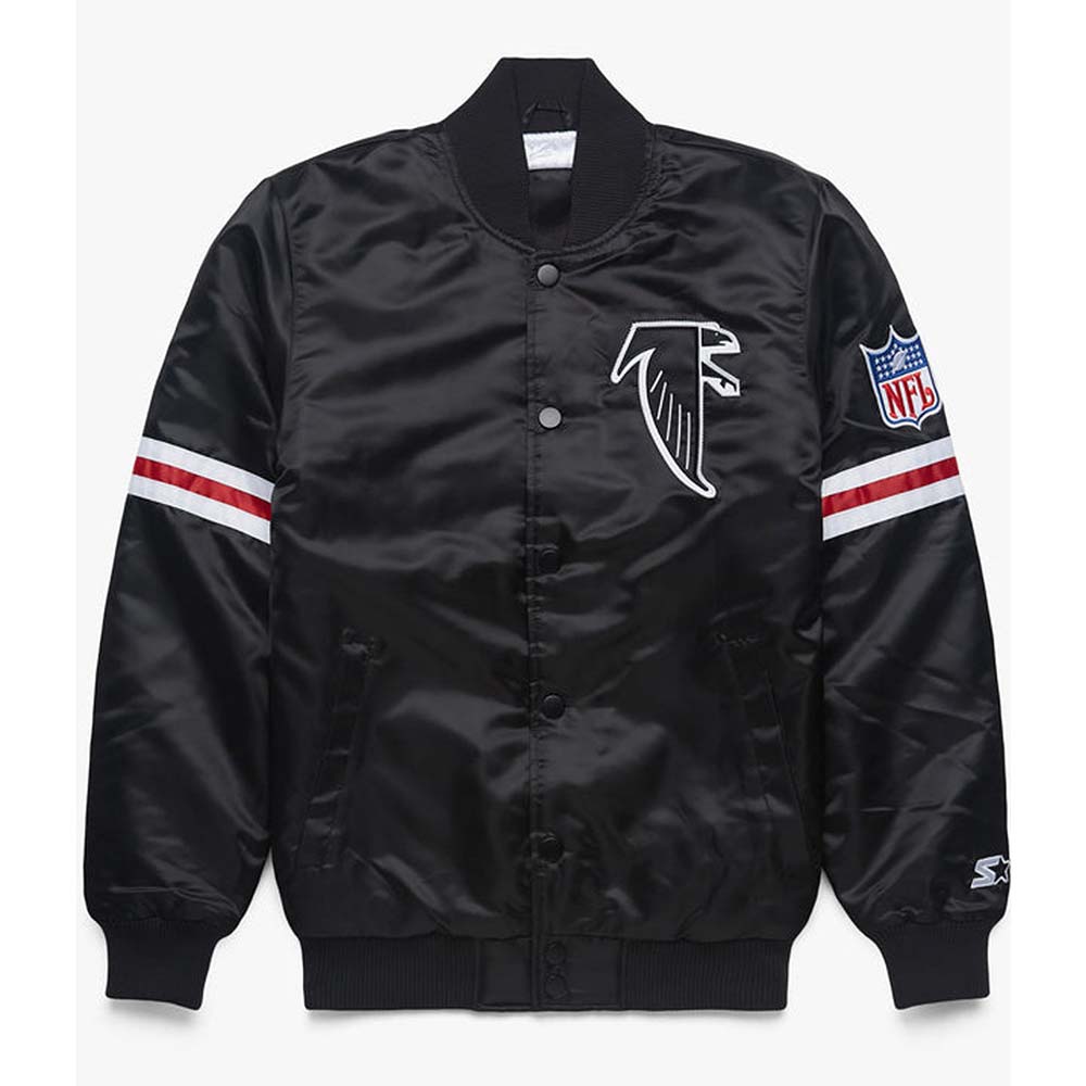 Starter Atlanta Falcons Black Jacket Starter Atlanta Falcons Black Jacket