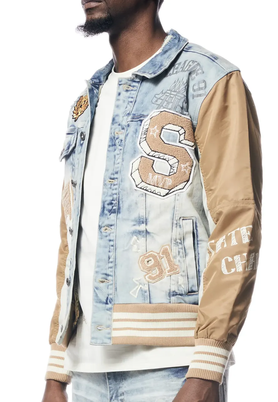 State Champ Denim Windbreaker Jacket State Champ Denim Windbreaker Jacket - Image 4