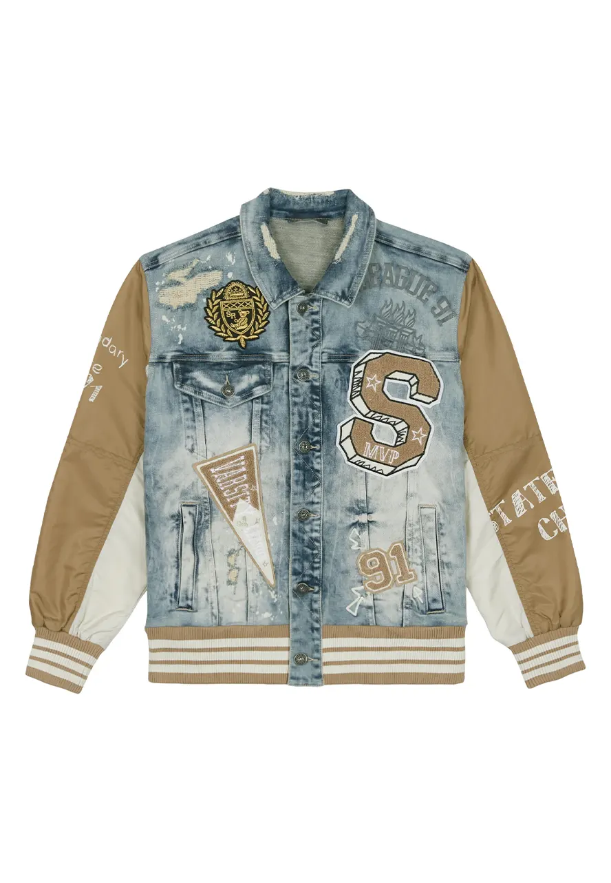 State Champ Denim Windbreaker Jacket State Champ Denim Windbreaker Jacket - Image 5