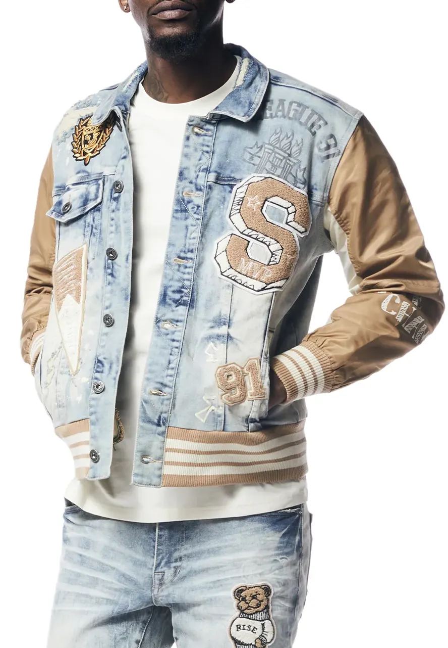 State Champ Denim Windbreaker Jacket State Champ Denim Windbreaker Jacket - Image 3