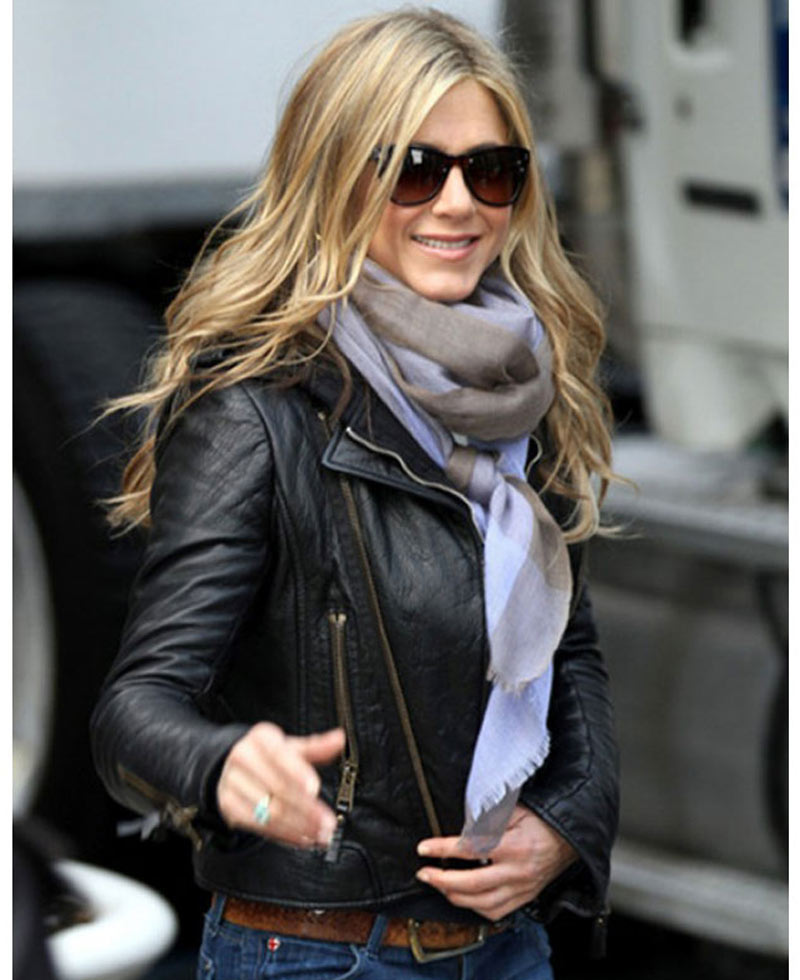 Jennifer Aniston Black Leather Jacket Jennifer Aniston Black Leather Jacket - Image 2