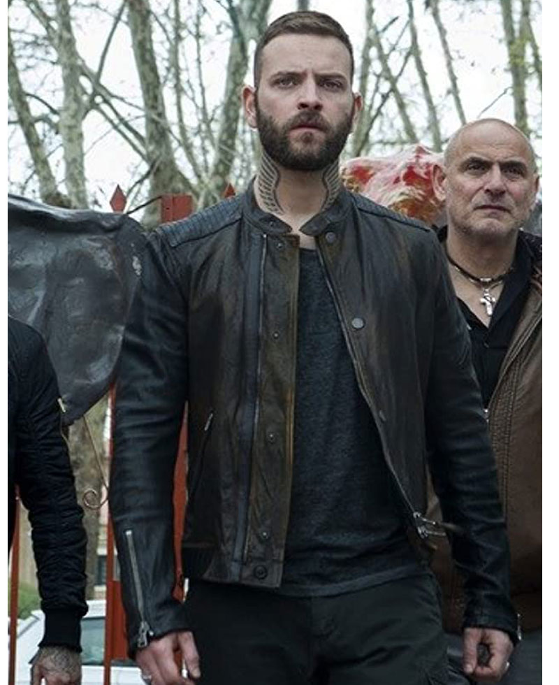 Alessandro Borghi Suburra S03 Brown Leather Jacket Alessandro Borghi Suburra S03 Brown Leather Jacket