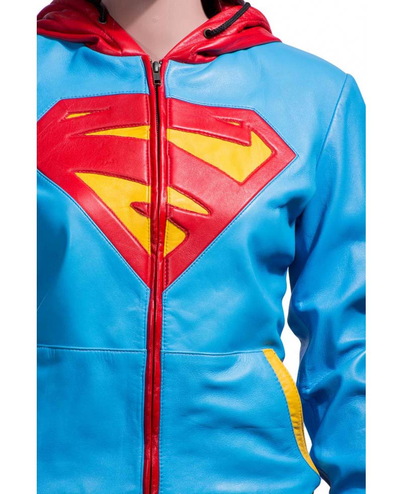 Supergirl Leather Jacket Hoodie Supergirl Leather Jacket Hoodie - Image 5