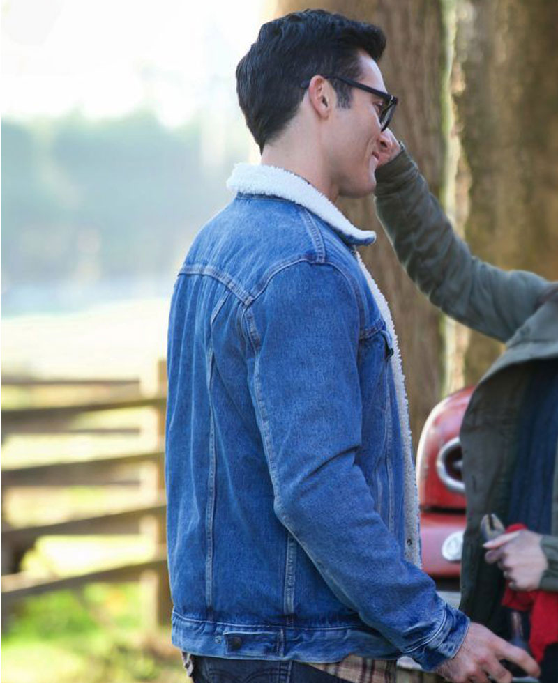 Tyler Hoechlin Superman and Lois Denim Shearling Jacket