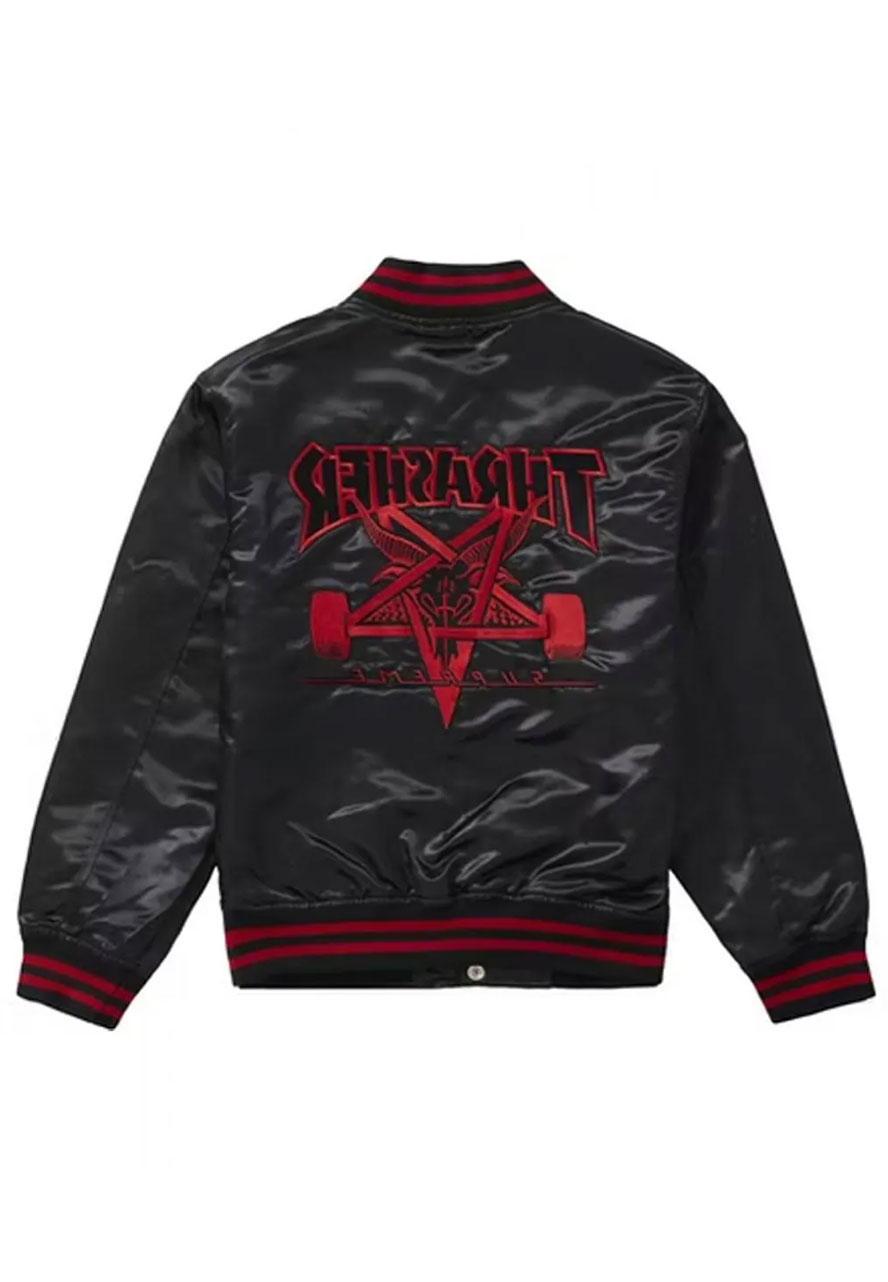 Supreme Thrasher Black Bomber Jacket Supreme Thrasher Black Bomber Jacket - Image 5