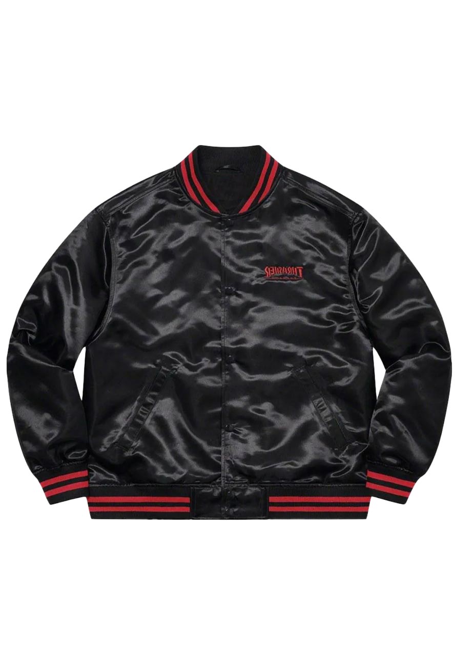 Supreme Thrasher Black Bomber Jacket Supreme Thrasher Black Bomber Jacket