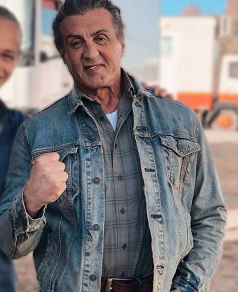 Sylvester Stallone Rambo V Blue Jacket Sylvester Stallone Rambo V Blue Jacket - Image 2