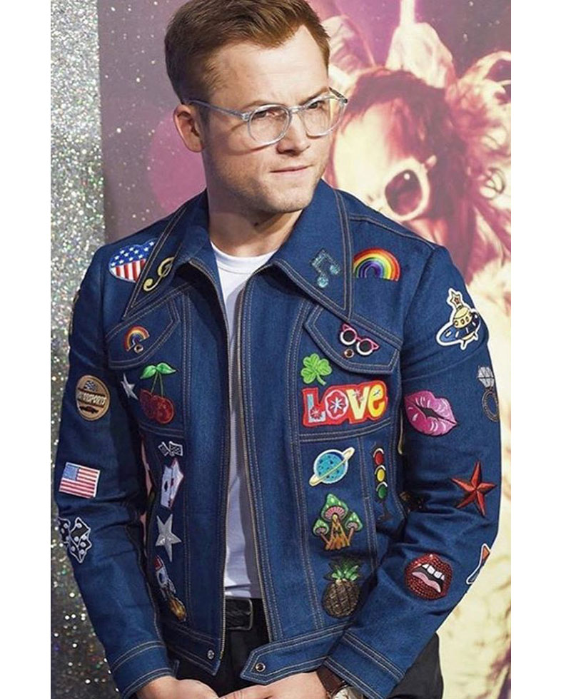 Taron Egerton Rocketman Blue Jacket Taron Egerton Rocketman Blue Jacket - Image 5
