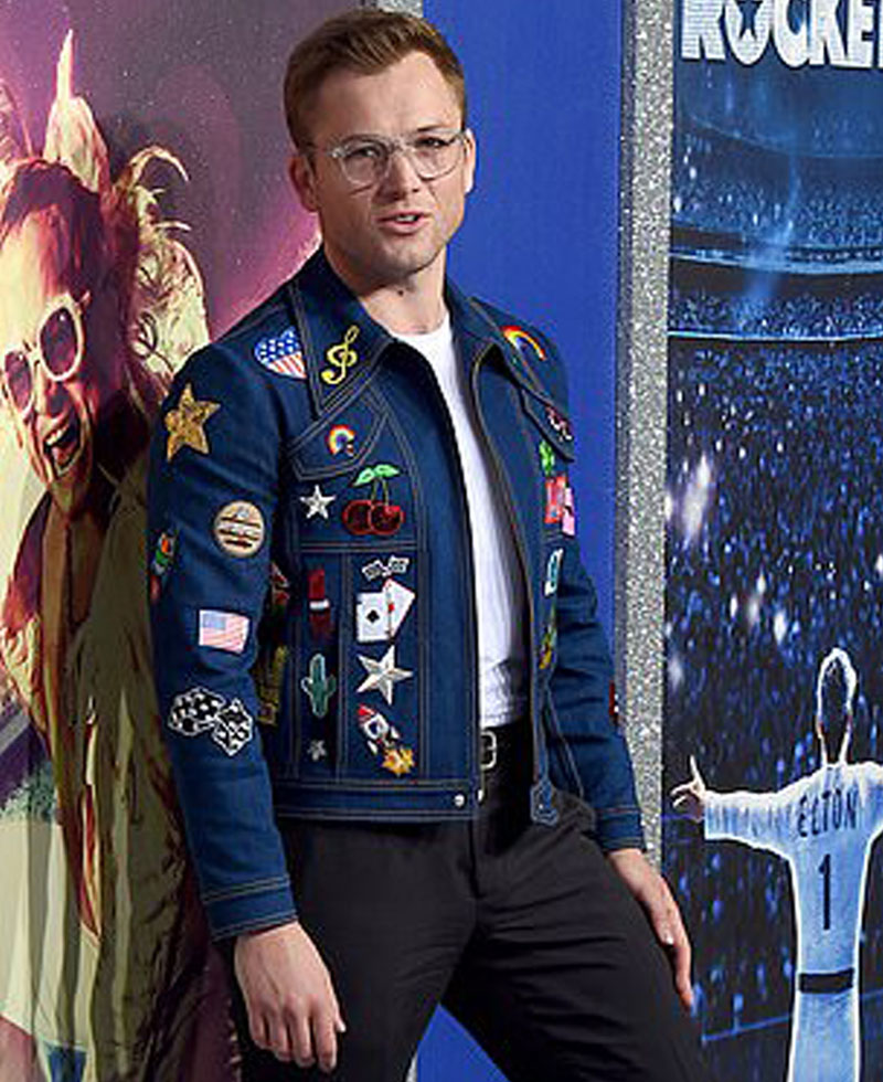Taron Egerton Rocketman Blue Jacket Taron Egerton Rocketman Blue Jacket - Image 7
