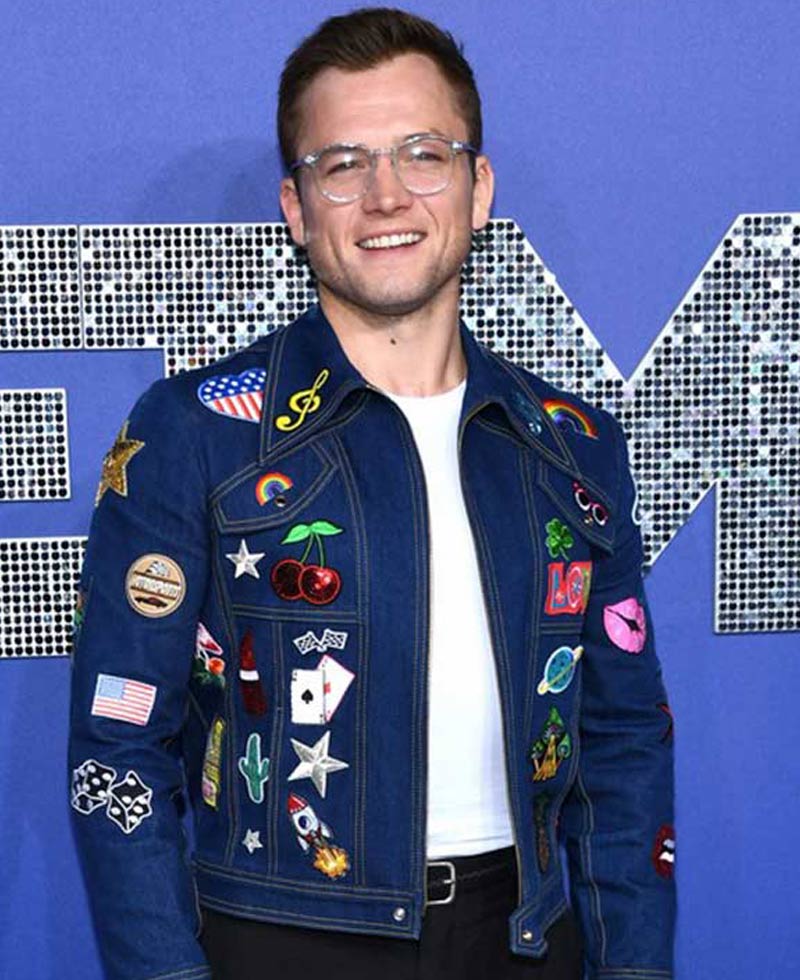 Taron Egerton Rocketman Blue Jacket Taron Egerton Rocketman Blue Jacket - Image 3
