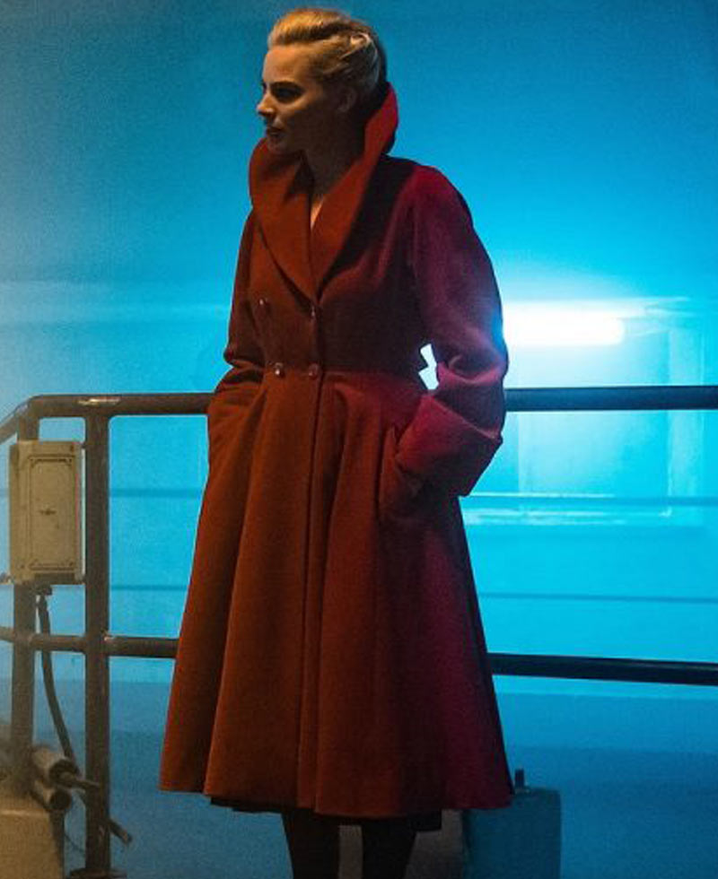 Terminal Margot Robbie Red Coat Terminal Margot Robbie Red Coat - Image 5