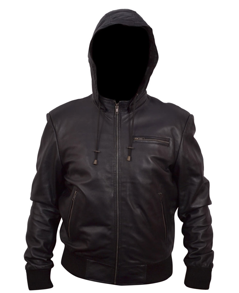 Kyle Reese Terminator 5 Leather Jacket with Hoodie Kyle Reese Terminator 5 Leather Jacket with Hoodie - Image 5