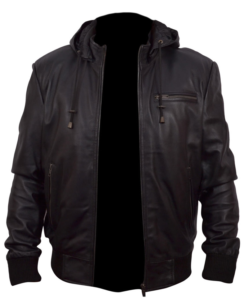 Kyle Reese Terminator 5 Leather Jacket with Hoodie Kyle Reese Terminator 5 Leather Jacket with Hoodie - Image 6