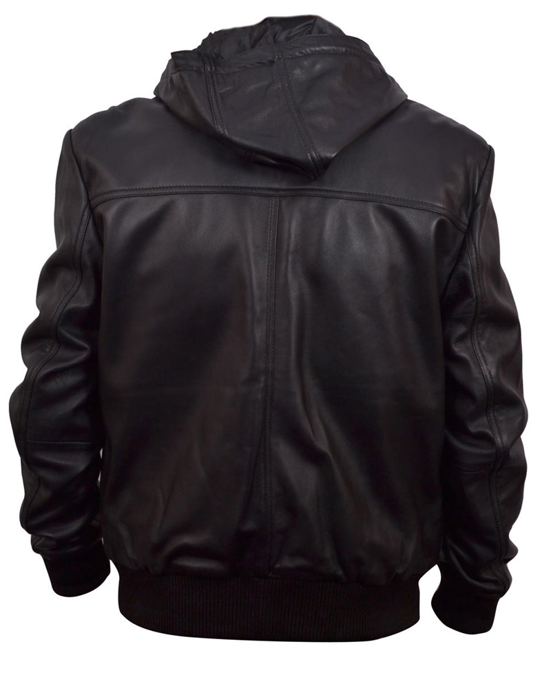 Kyle Reese Terminator 5 Leather Jacket with Hoodie Kyle Reese Terminator 5 Leather Jacket with Hoodie - Image 2