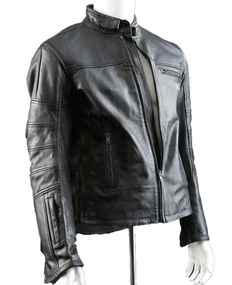 Terminator Genisys Jason Clarke Black Leather Jacket Terminator Genisys Jason Clarke Black Leather Jacket - Image 3