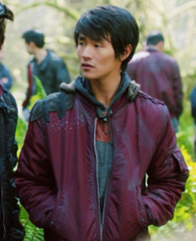 The 100 Christopher Larkin Burgundy Bomber Jacket christopher larkin jacket