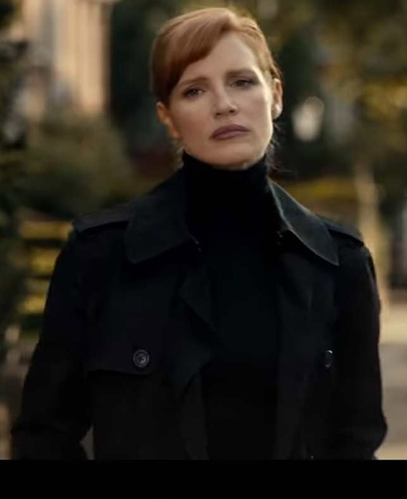 Jessica Chastain The 355 Black Coat Jessica Chastain The 355 Black Coat