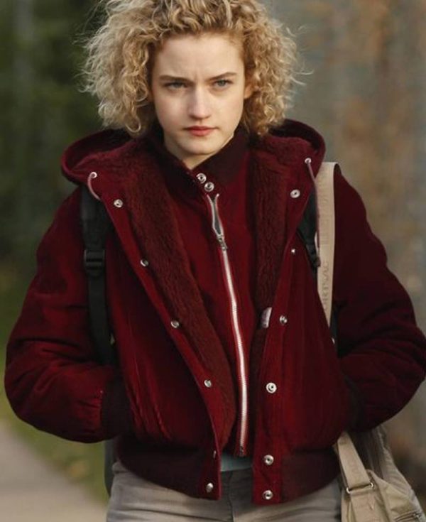 The Americans Julia Garner Red Velvet Jacket with Hood