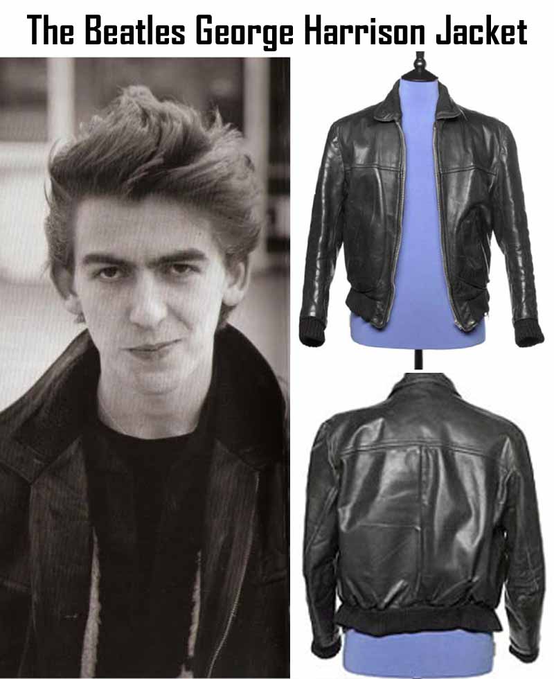 Rock Band George Harrison The Beatles Leather Jacket the beatles george harrison leather jacket