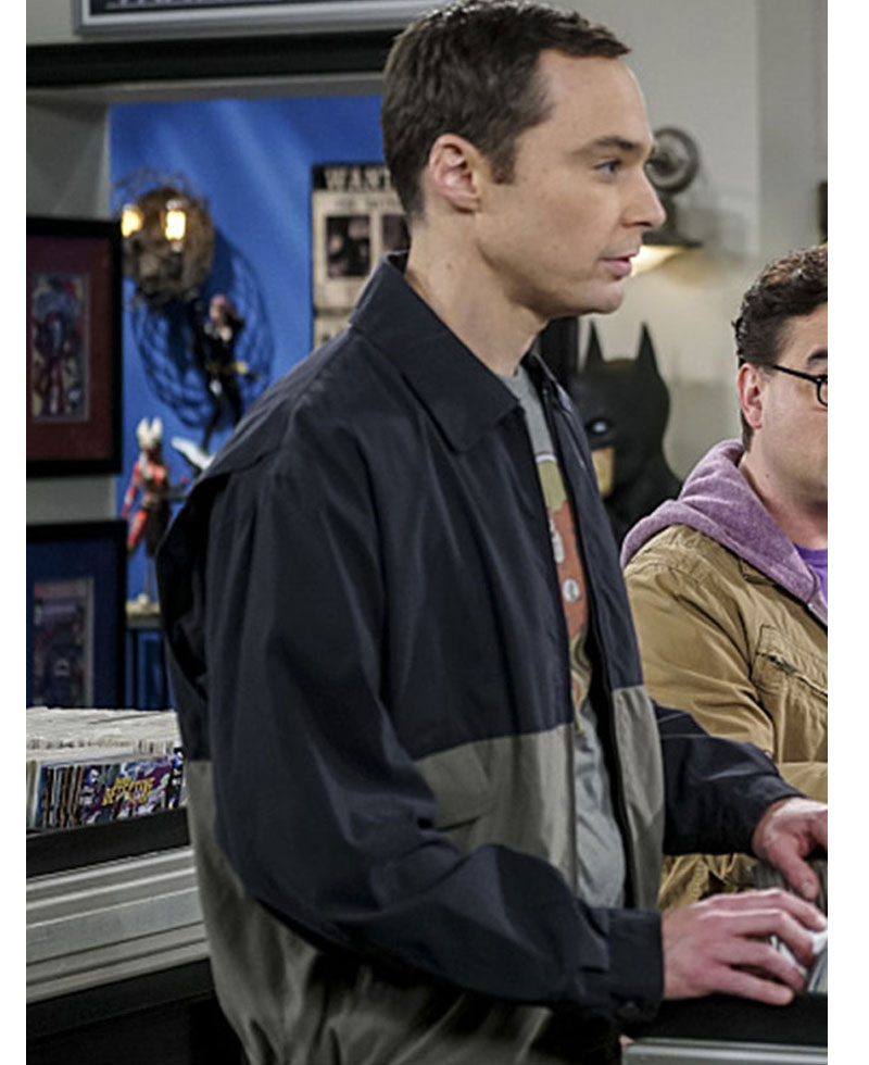 The Big Bang Theory Jim Parsons Blue and Grey Cotton Jacket The Big Bang Theory Jim Parsons Blue and Grey Cotton Jacket - Image 3
