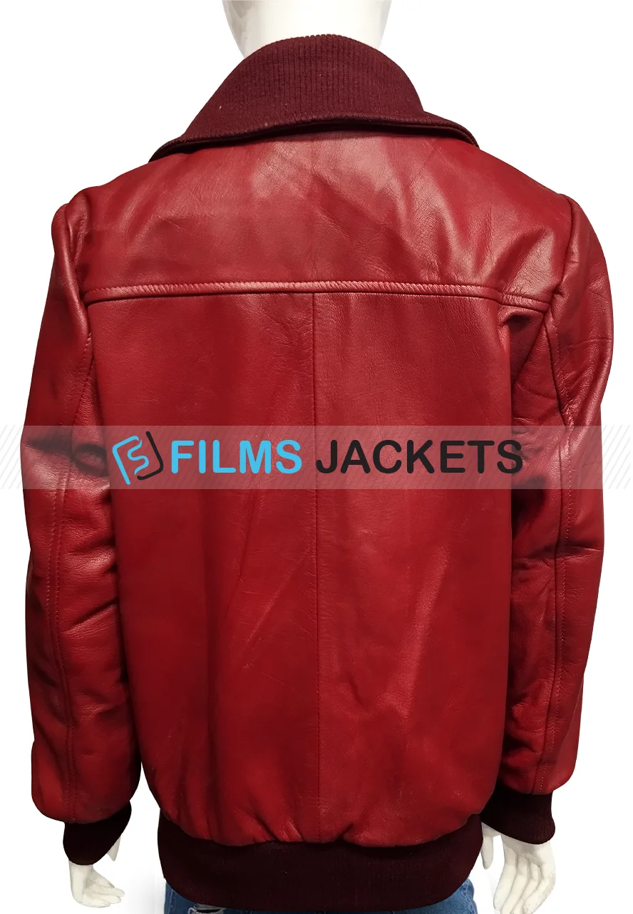The Big Bang Theory Kaley Cuoco Burgundy Leather Jacket The Big Bang Theory Kaley Cuoco Burgundy Leather Jacket - Image 6