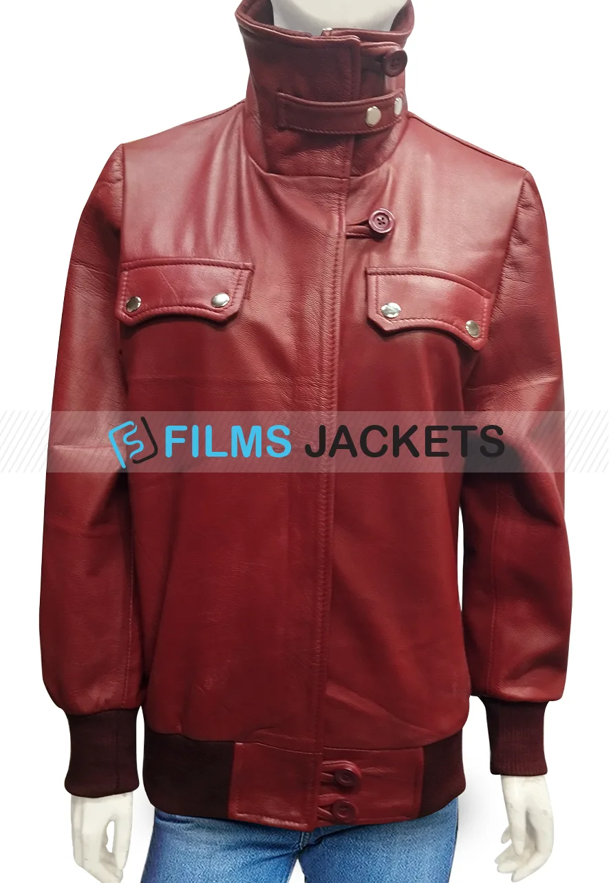 The Big Bang Theory Kaley Cuoco Burgundy Leather Jacket The Big Bang Theory Kaley Cuoco Burgundy Leather Jacket - Image 7