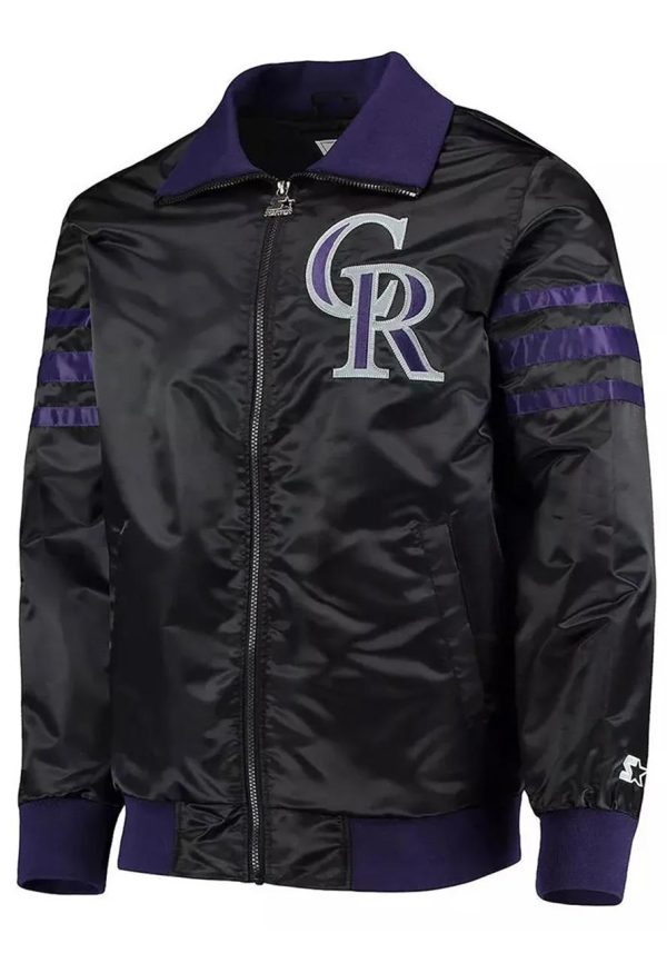 The Captain II Colorado Rockies Black Varsity Jacket