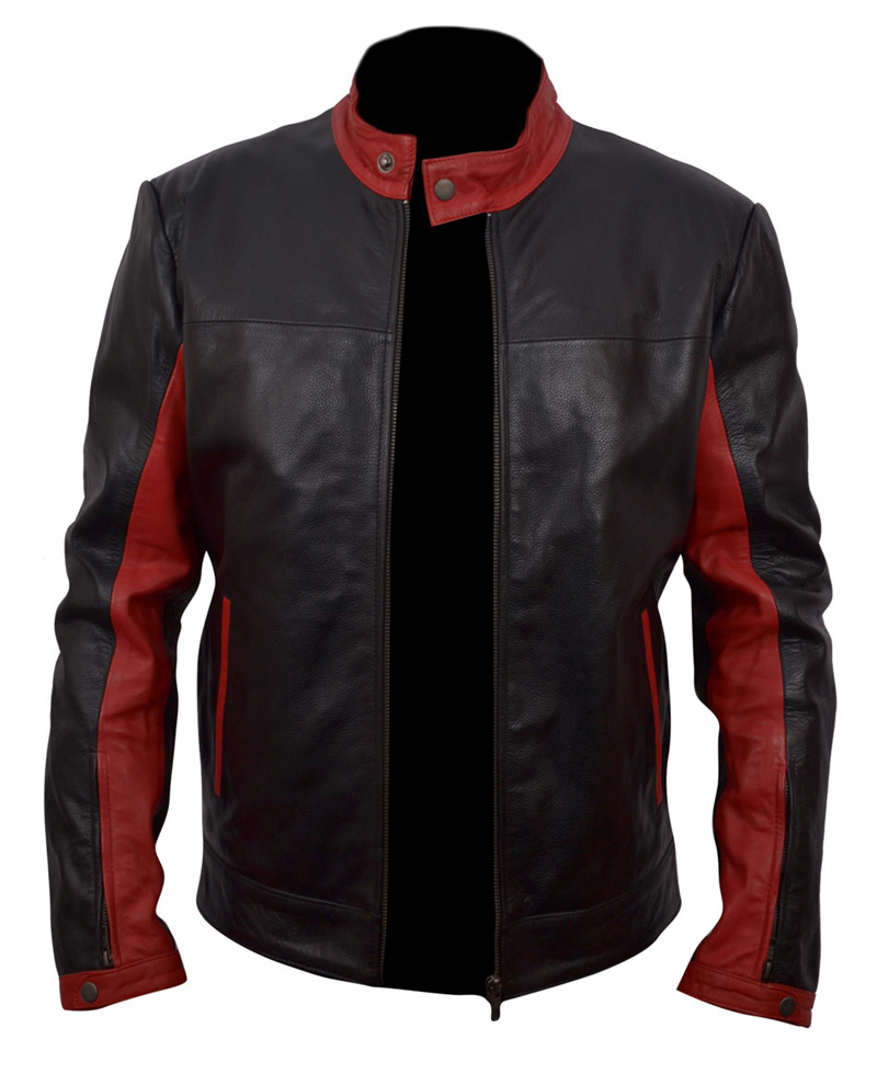 The Dark Knight Bruce Wayne Leather Jacket bruce wayne motorcycle jacket