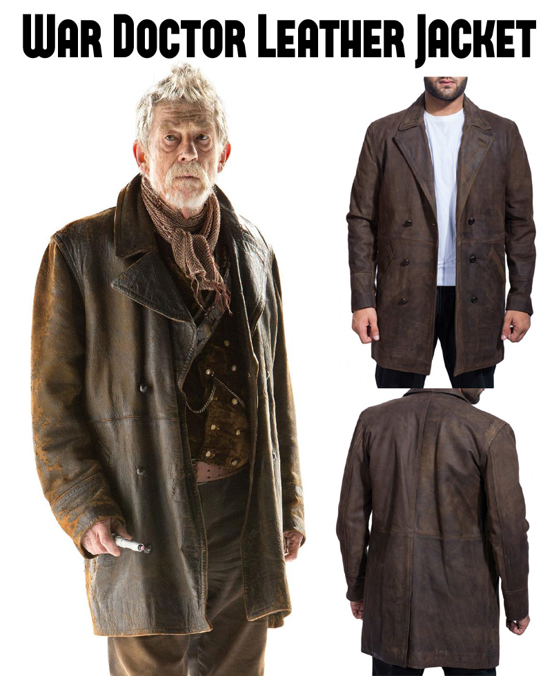 The Day of the Doctor John Hurt Leather Coat war doctor jacket