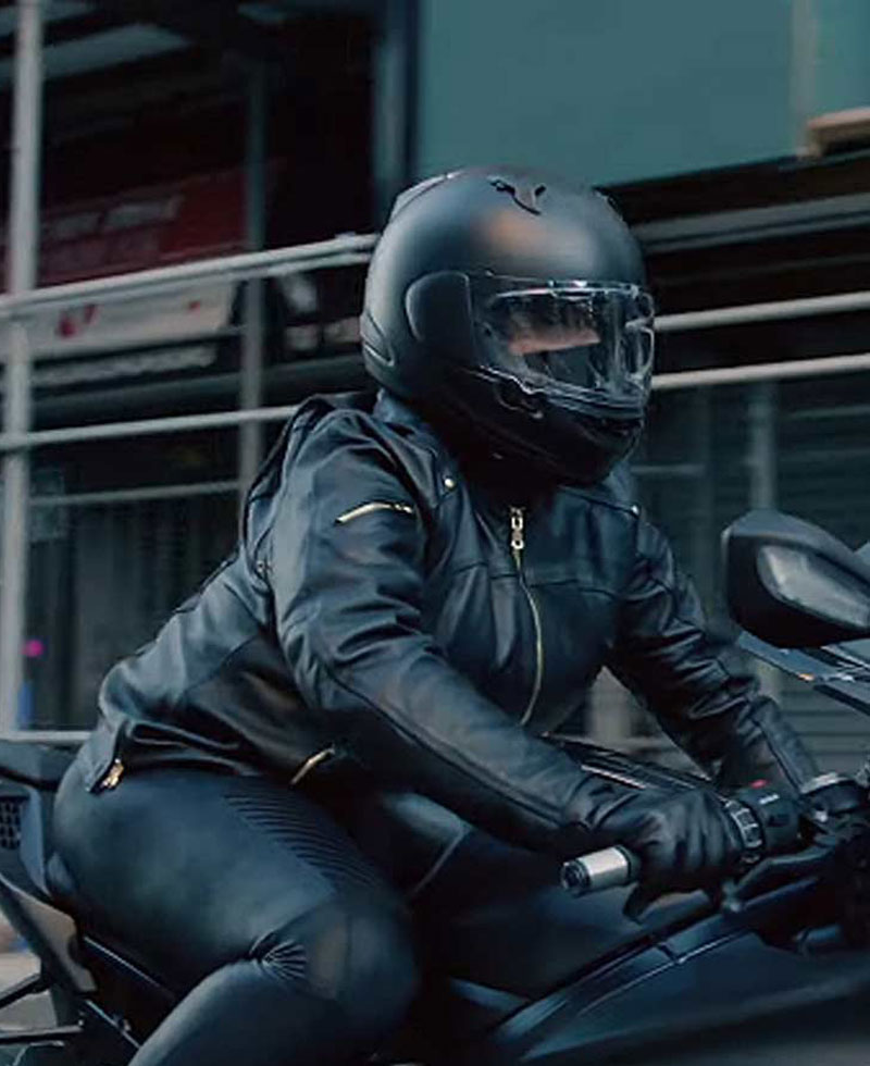 Queen Latifah The Equalizer Motorcycle Leather Jacket Queen Latifah The Equalizer Motorcycle Leather Jacket - Image 2