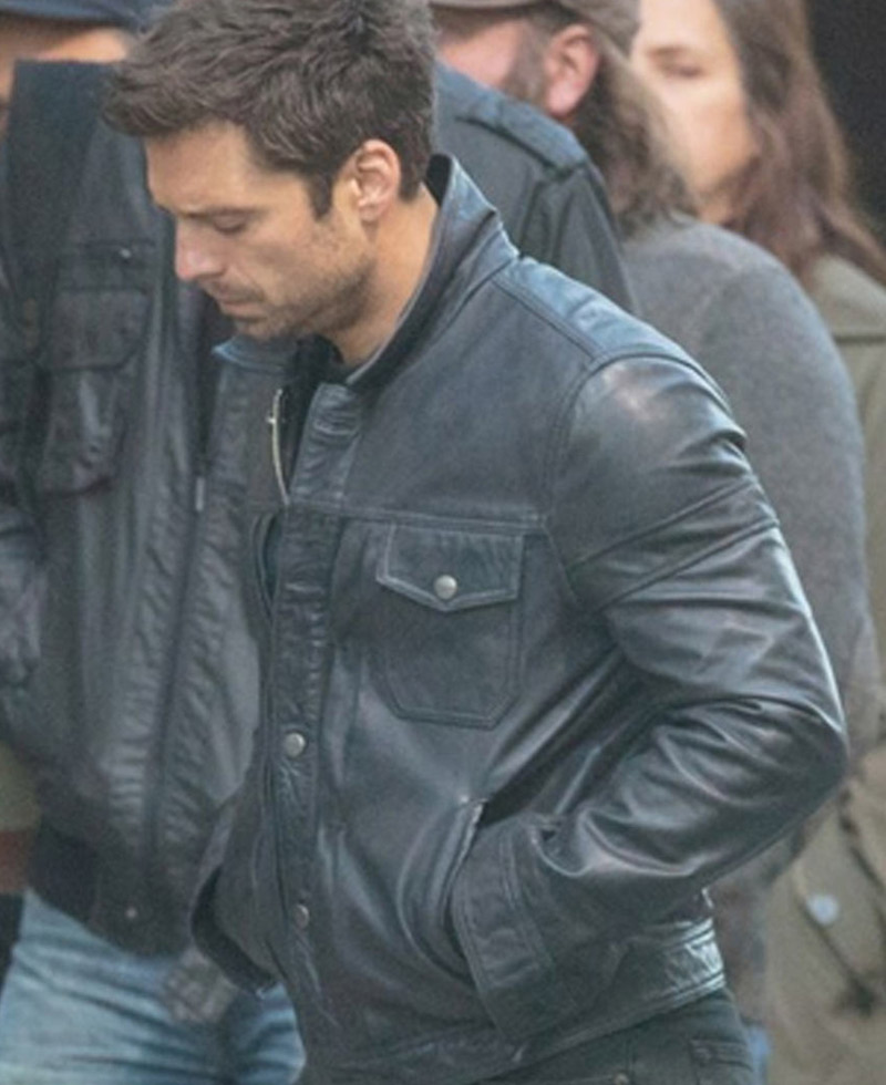 The Falcon and The Winter Soldier Bucky Barnes Blue Jacket The Falcon and The Winter Soldier Bucky Barnes Blue Jacket - Image 2