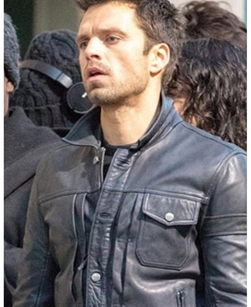 The Falcon and The Winter Soldier Bucky Barnes Blue Jacket The Falcon and The Winter Soldier Bucky Barnes Blue Jacket - Image 3