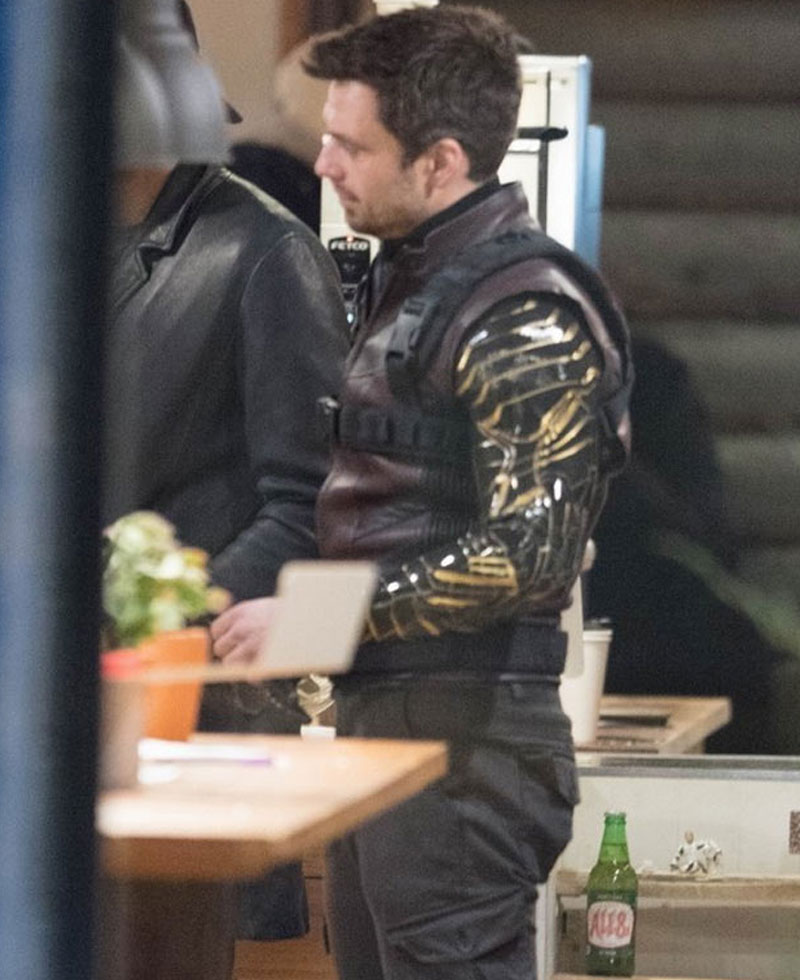 The Falcon and The Winter Soldier Sebastian Stan Brown Jacket The Falcon and The Winter Soldier Sebastian Stan Brown Jacket - Image 2