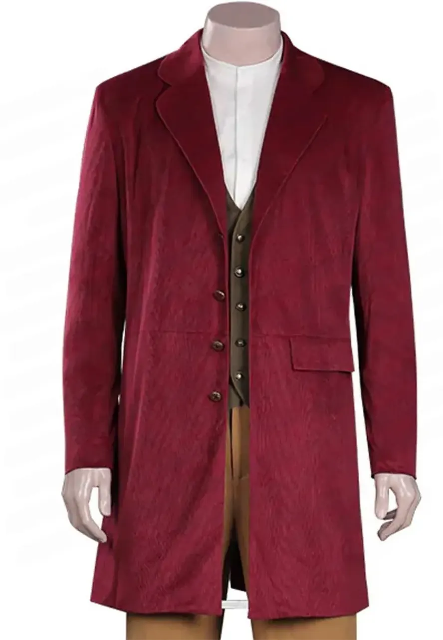 Martin Freeman The Hobbit Maroon Coat Martin Freeman The Hobbit Maroon Coat - Image 2