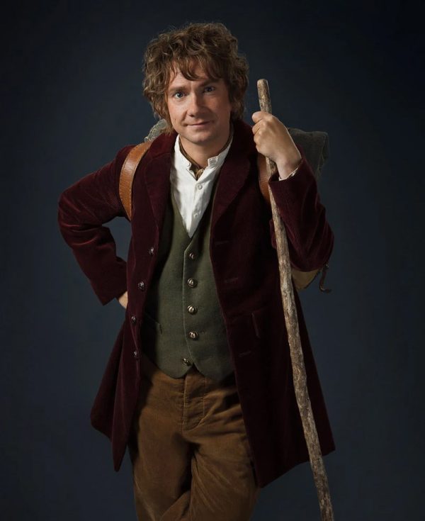 Martin Freeman The Hobbit Maroon Coat