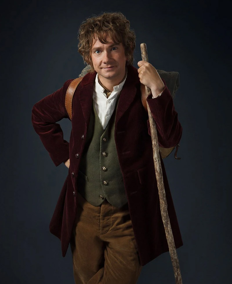 Martin Freeman The Hobbit Maroon Coat Martin Freeman The Hobbit Maroon Coat