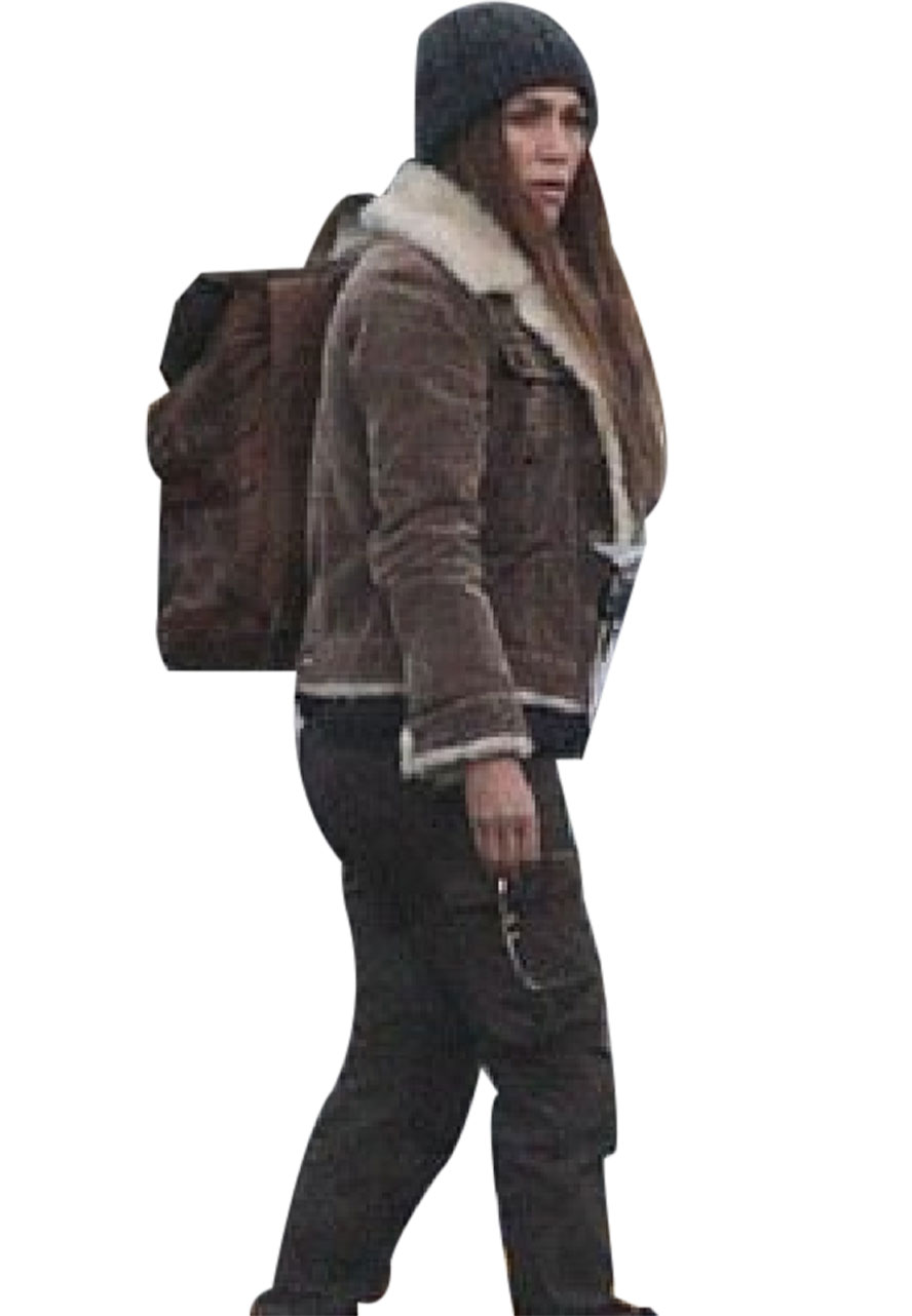 The Mother Jennifer Lopez Brown Jacket The Mother Jennifer Lopez Brown Jacket - Image 3