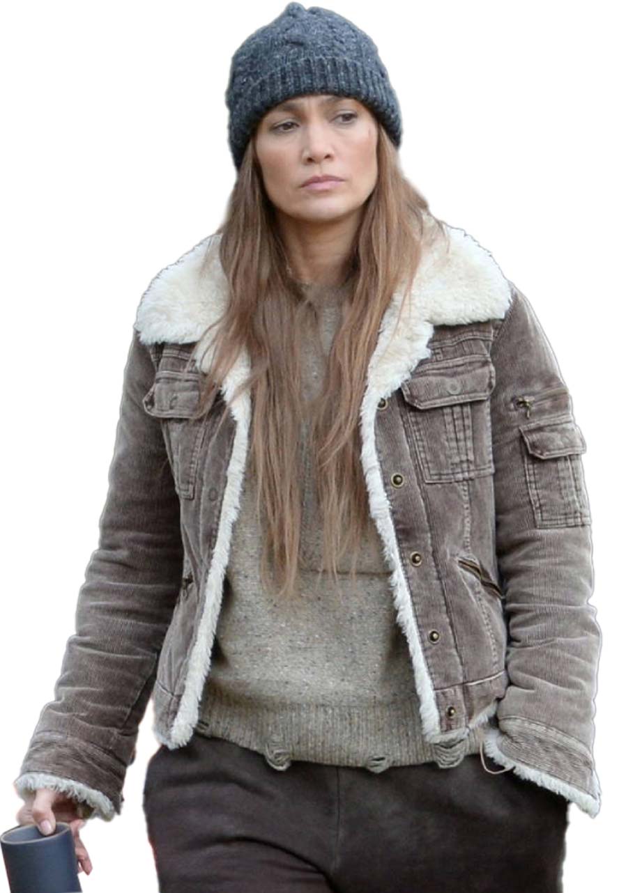 The Mother Jennifer Lopez Brown Jacket