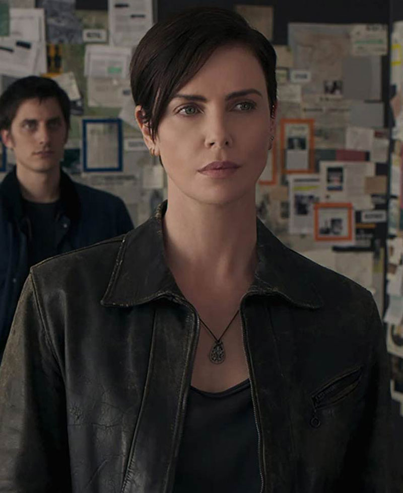 Charlize Theron The Old Guard Leather Jacket Charlize Theron The Old Guard Leather Jacket