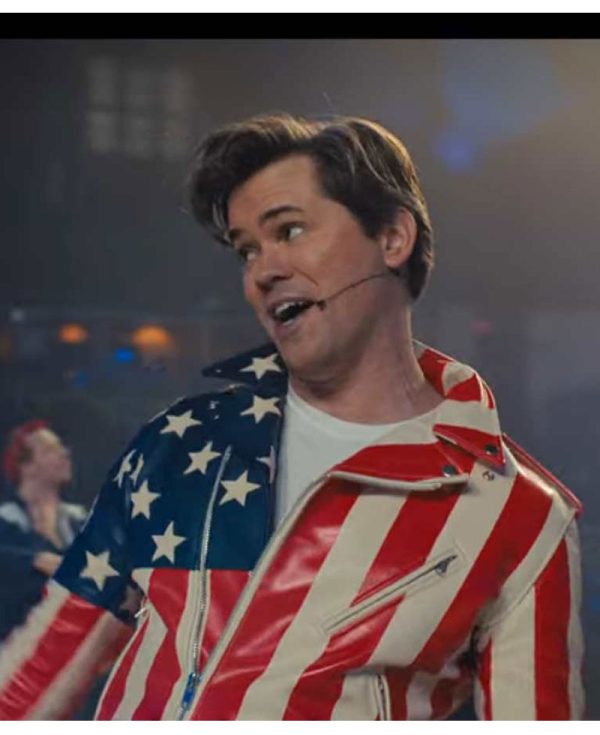Barry Glickman American Flag Leather Jacket