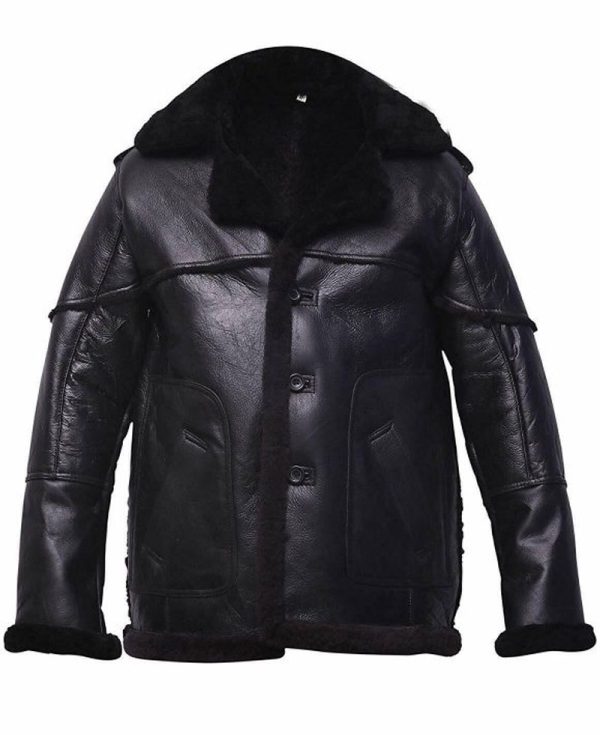 The Punisher Ben Barnes Black Leather Coat