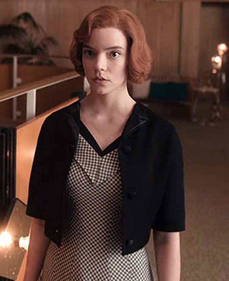 Anya Taylor Joy The Queen's Gambit Cropped Jacket Anya Taylor Joy The Queen's Gambit Cropped Jacket