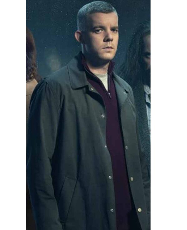 The Sister Russell Tovey Black Cotton Coat