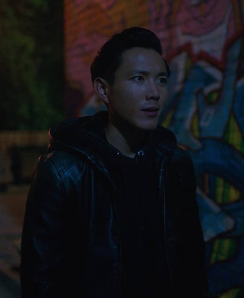 The Umbrella Academy Justin H. Min Leather Hoodie The Umbrella Academy Justin H. Min Leather Hoodie - Image 4