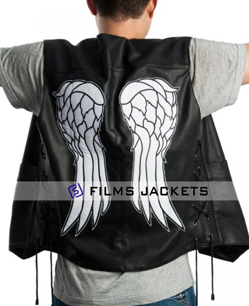Daryl Dixon The Walking Dead Angel Wings Vest daryl dixon leather jacket