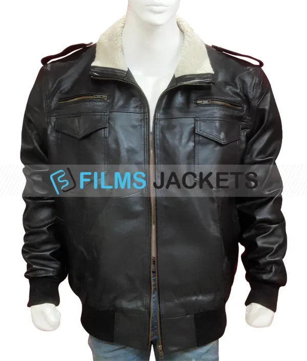 The Walking Dead Simon Bomber Leather Jacket