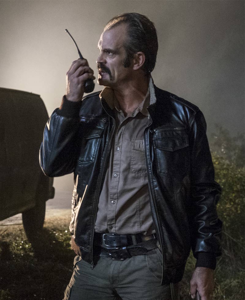 The Walking Dead Simon Bomber Leather Jacket The Walking Dead Simon Bomber Leather Jacket - Image 7