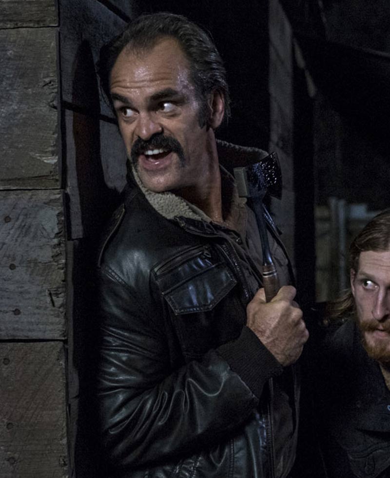 The Walking Dead Simon Bomber Leather Jacket The Walking Dead Simon Bomber Leather Jacket - Image 9