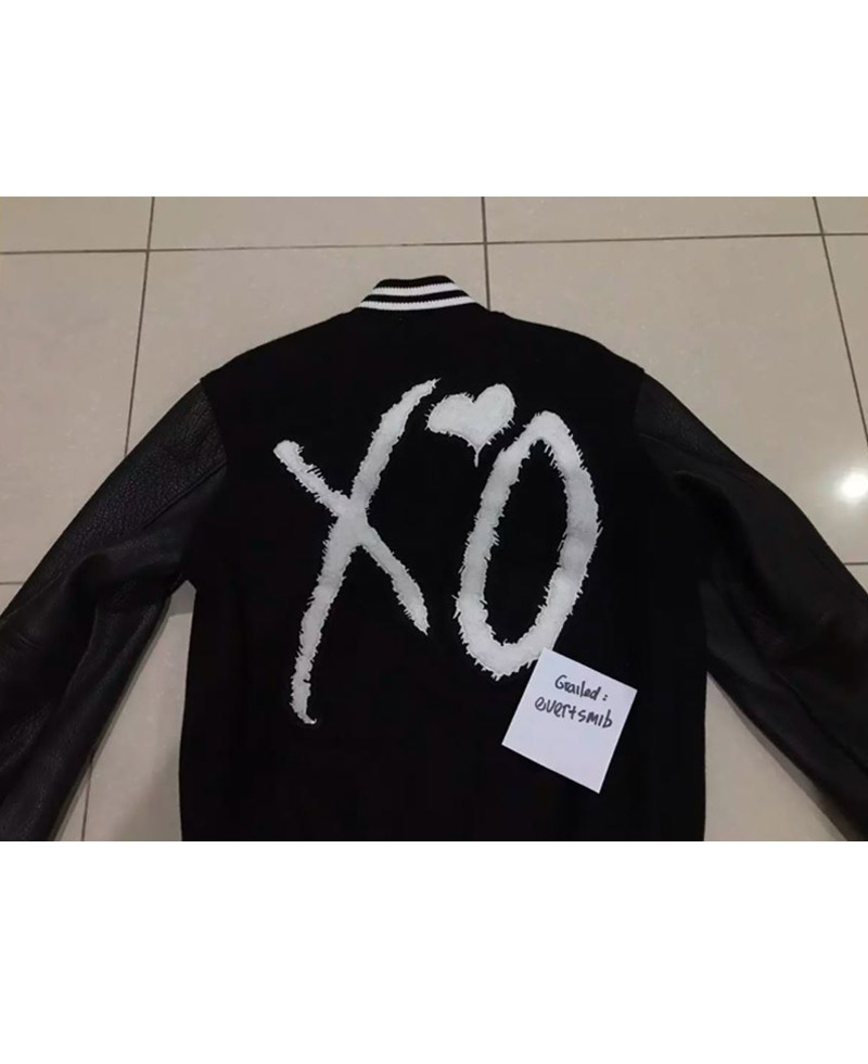 XO The Weeknd Tour Bomber Varsity Jacket XO The Weeknd Tour Bomber Varsity Jacket - Image 2